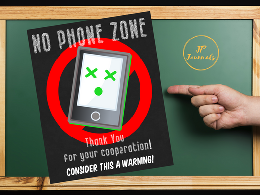 Free Teacher Resource - No Phone Zone Printable Poster 
