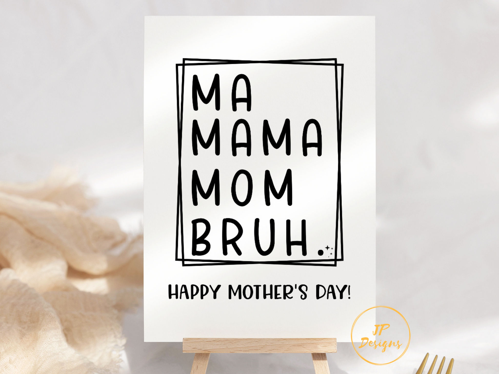 Ma Mama Mom Bruh Funny Mother's Day Card, Funny Mother's Day Card 2023, Printed Greeting Card