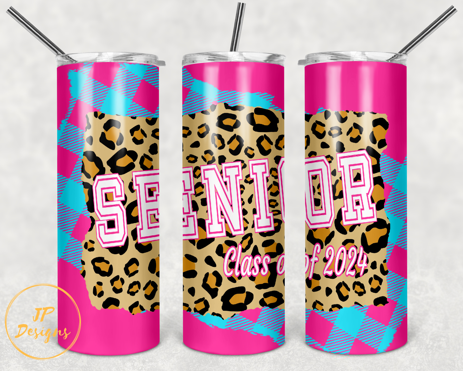 Cheetah Tumbler Svg, Leopard Tumbler Template 20oz Skinny