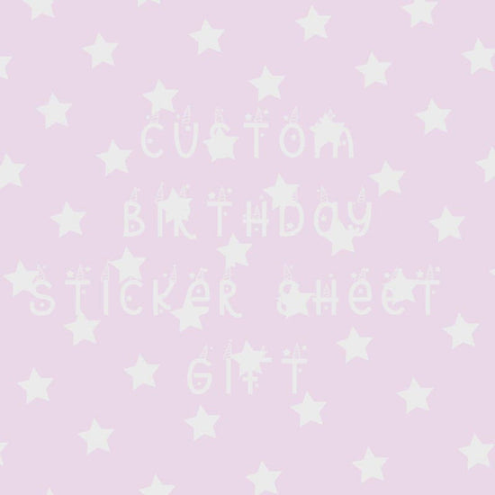 Personalized Sticker Sheet Birthday Gift for Girls