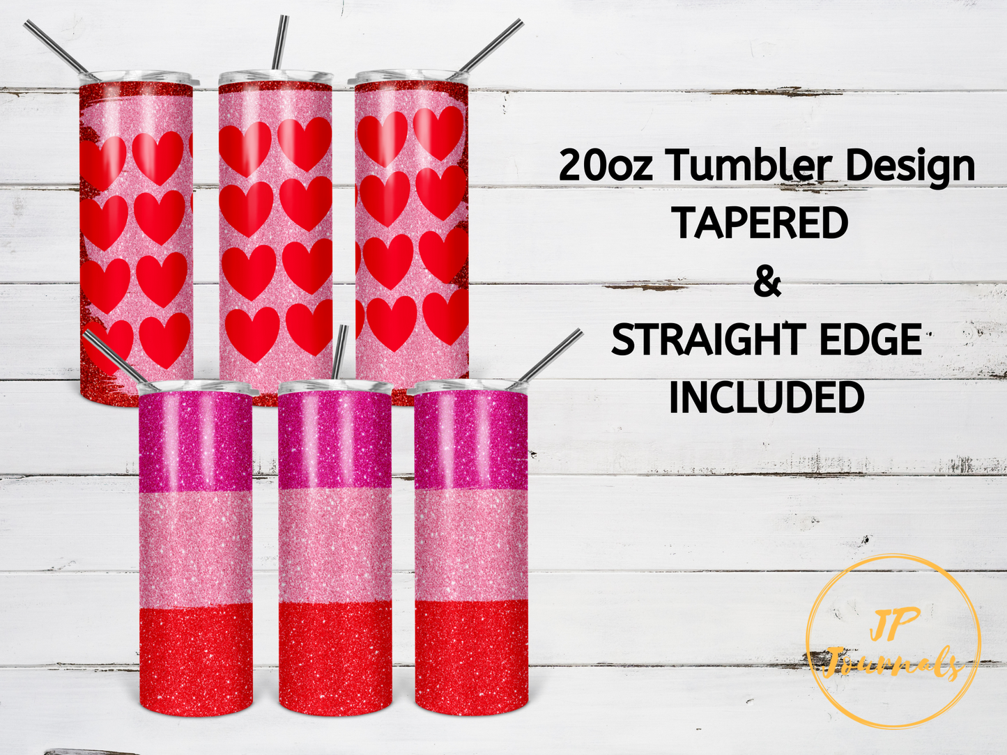 Valentine's Day 20oz Tumbler Sublimation Designs