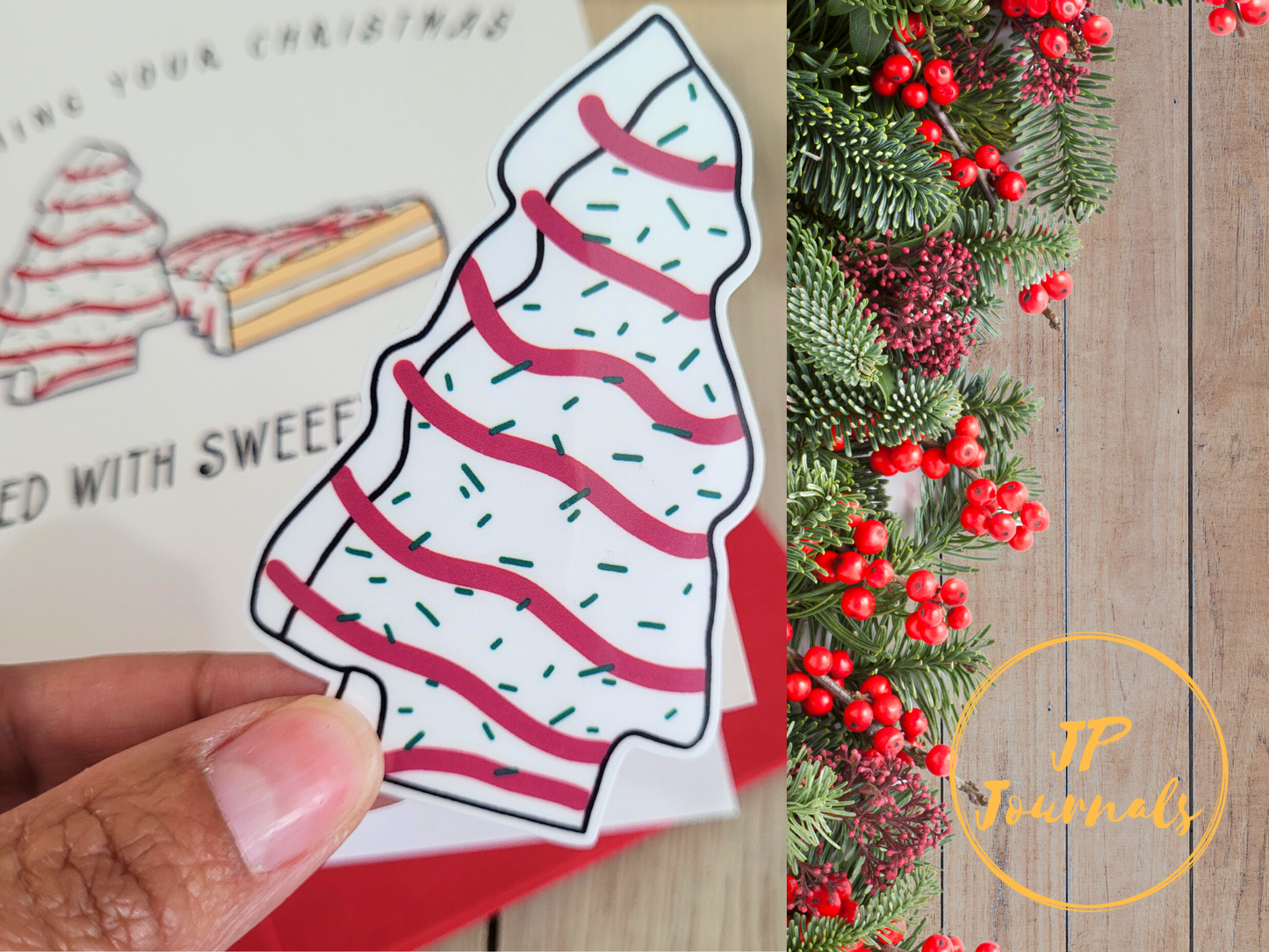 Classic Christmas Tree Cake Holiday Greeting Card