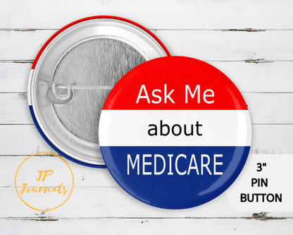Medicare Insurance Agent Name Badge, Medicare Promotion Marketing Badge for Insurance Agents, Brokers, Annual Enrollment Period AEP Tools