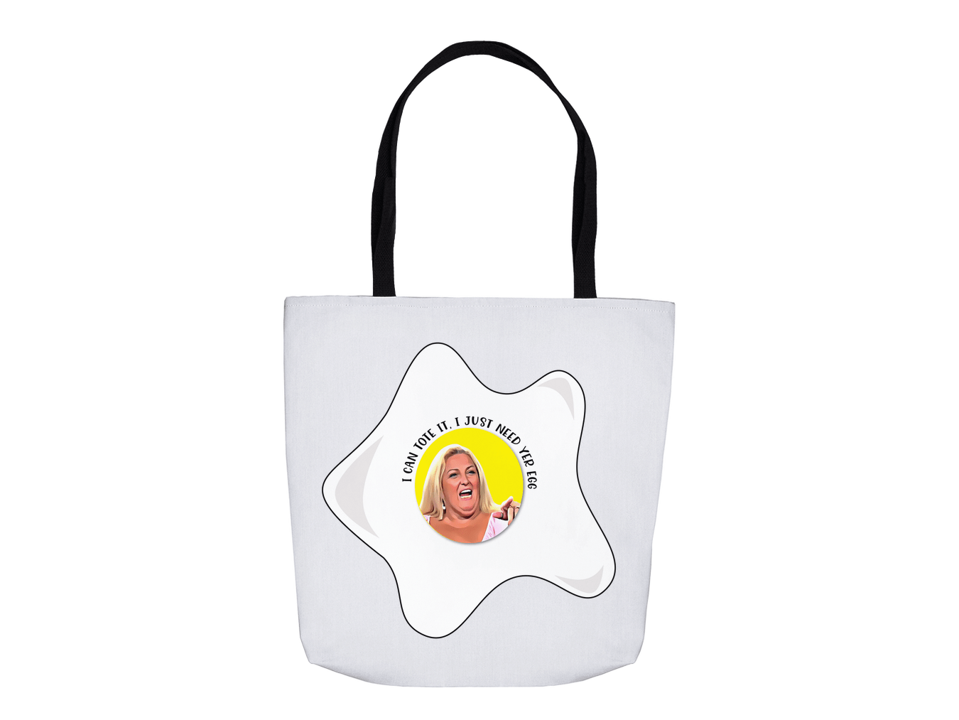 Funny 90 Day Fiance Fan Gift, Angela's Egg Tote Bag, I Can Tote It