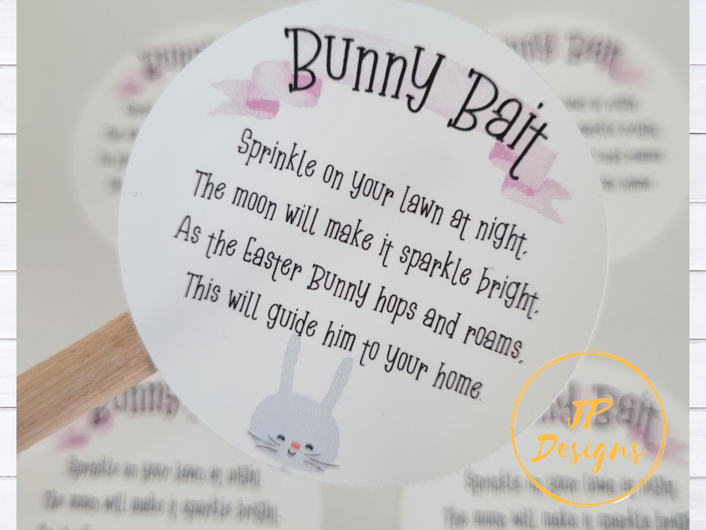 Bunny Bait Label Stickers, Easter Bunny Food DIY Kit Sticker Labels, Easter Bunny Bait Poem