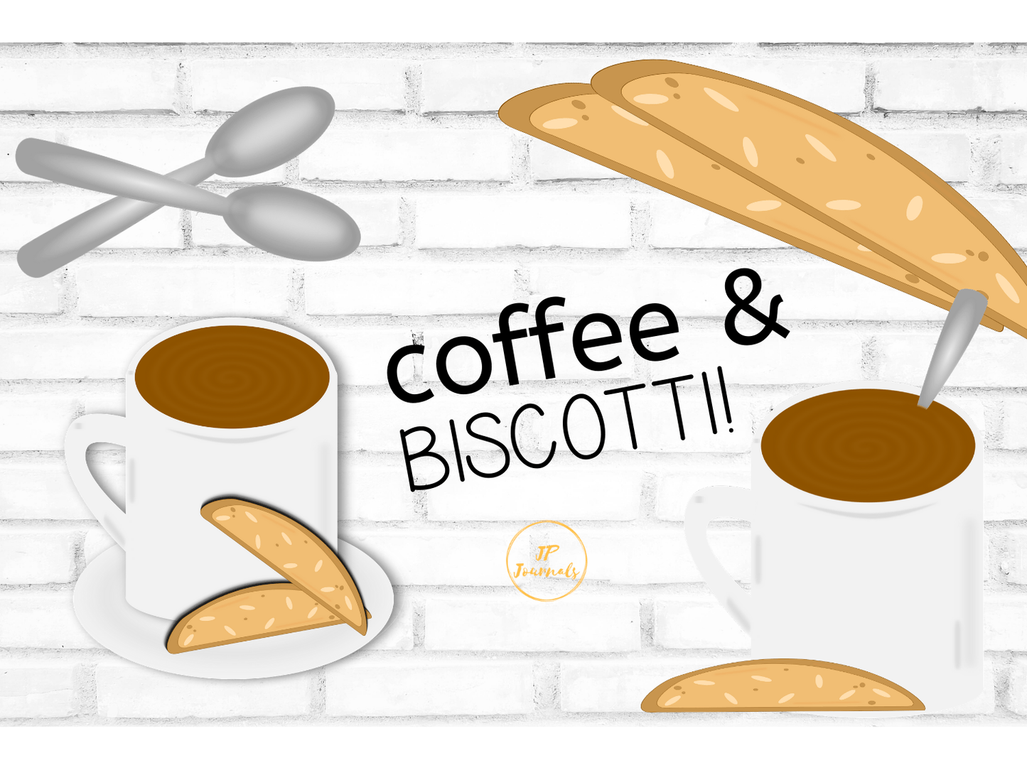 Coffee and Biscotti Clip Art