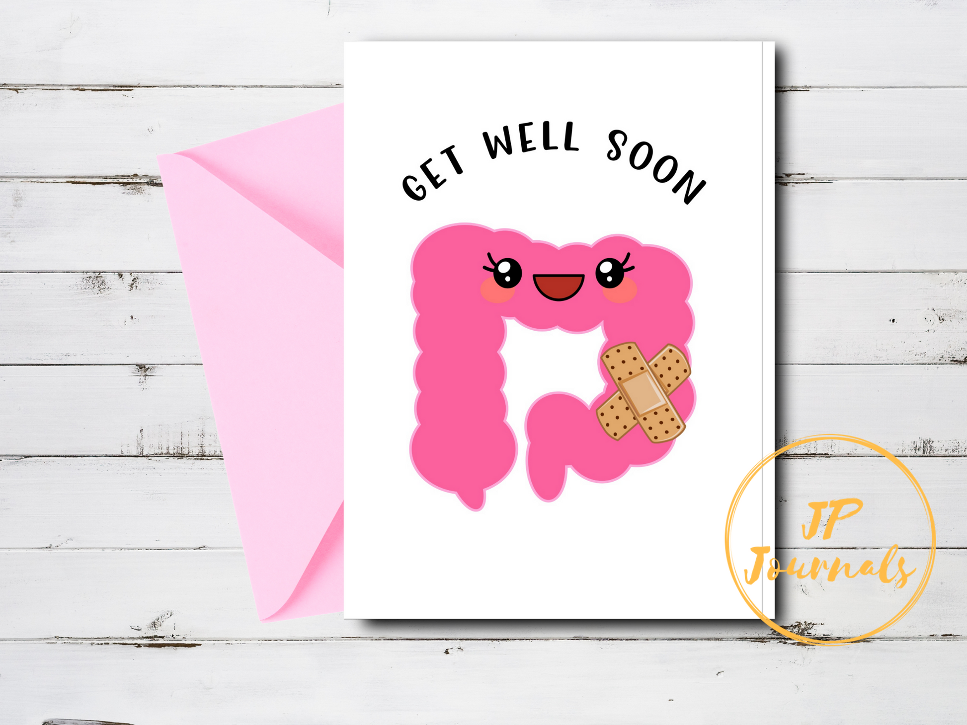Get Well Soon, Colon Disease, Surgery, Colitis, Colectomy Card, Printed Greeting Card