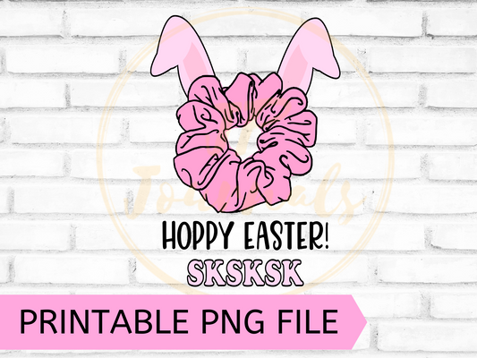 VSCO Girl Easter Clip Art Sublimation Design - DIY Printable Artwork Digital Download - VSCO Girl Sksksk Easter Scrunchie Design