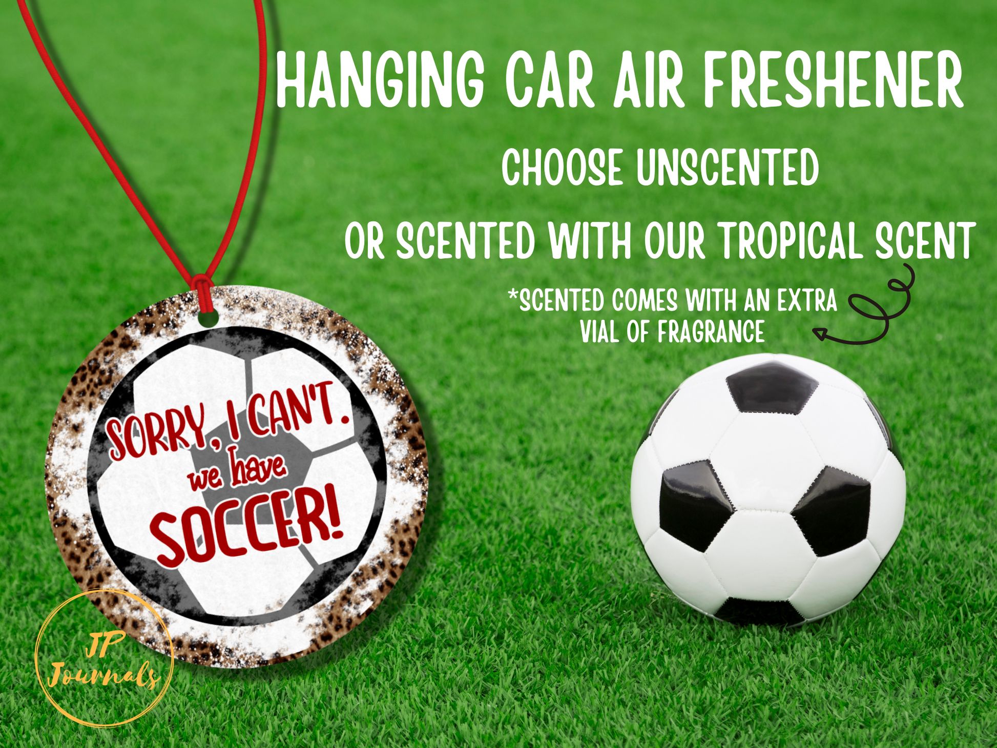 Funny Soccer Themed Car Air Freshener, Cute Soccer Mom Gift