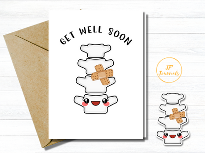 Spine Surgery Get Well Soon Greeting Card