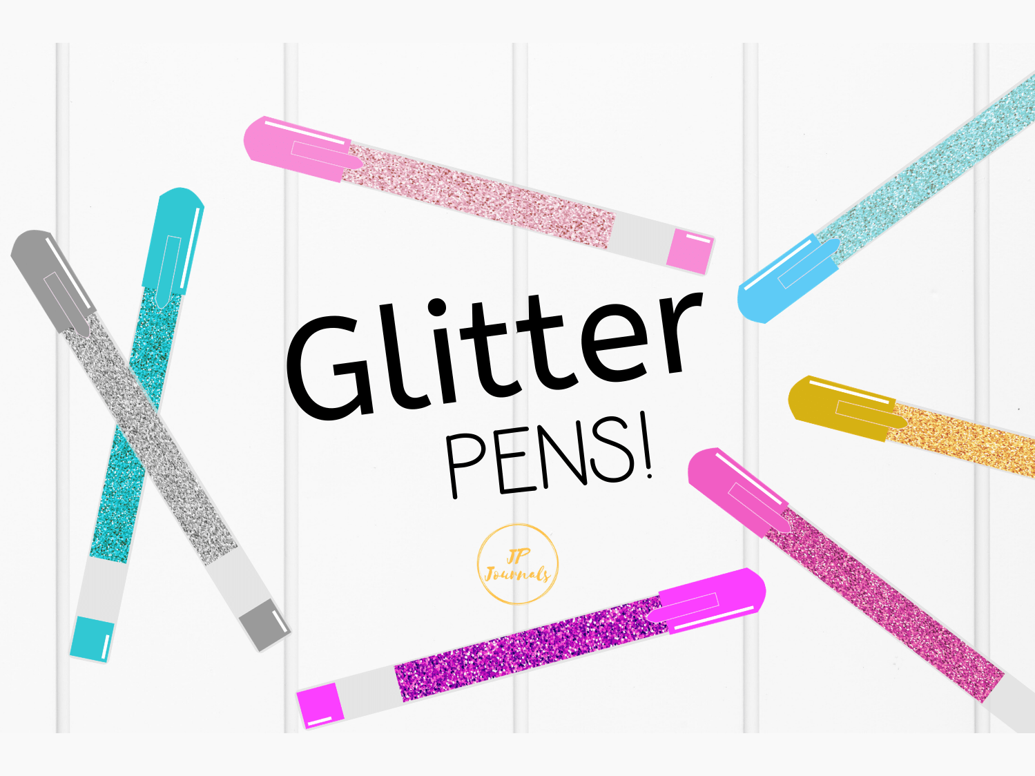 Glitter Pens Clip Art