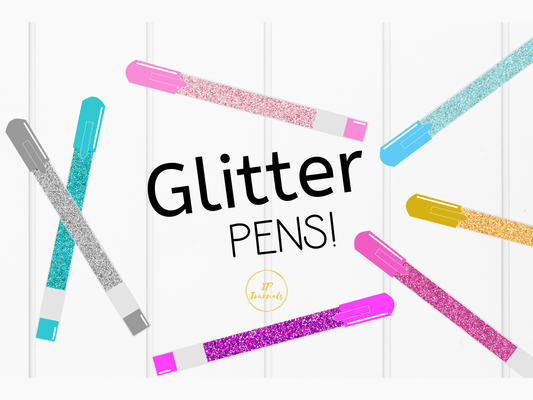 Glitter Pens Clip Art