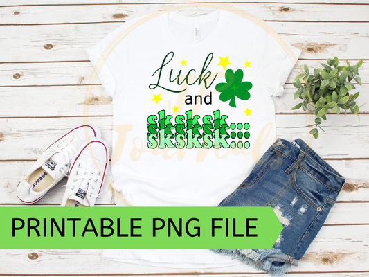 VSCO Girl St. Patrick's Day Clip Art Sublimation Design - DIY Printable Artwork Digital Download - PNG File Only!