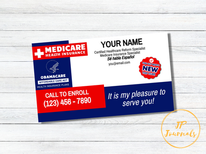 Personalized Medicare Sales Business Cards 