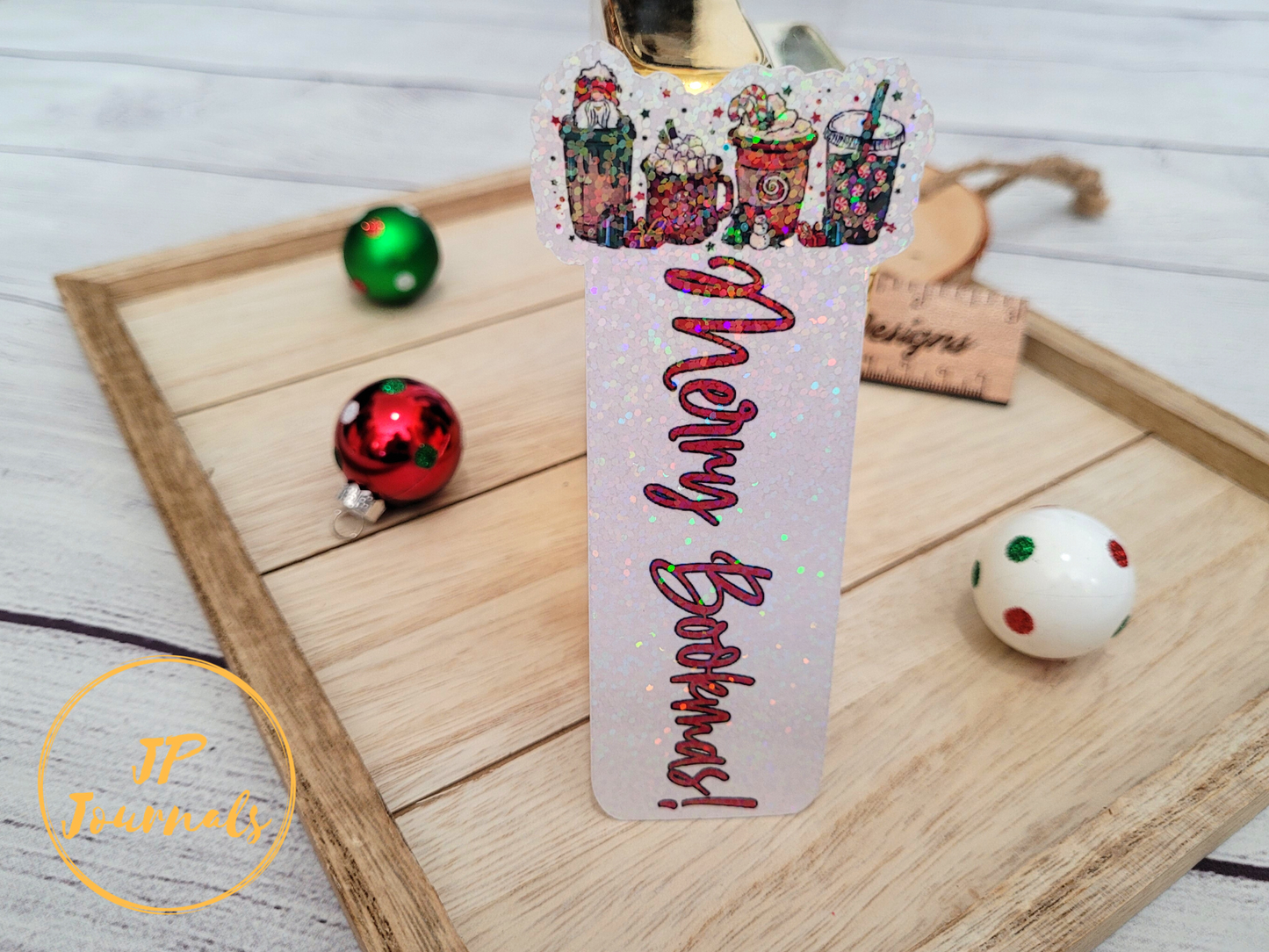 Christmas Bookmark Stocking Stuffer Gifts, Christmas Gifts for Book Lover, Book Club, Cute Gnome Christmas and Coffee Themed Book Mark
