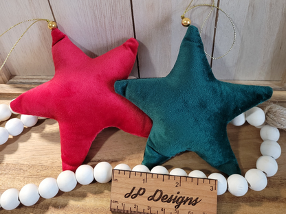 Personalized Plush Star Christmas Ornaments