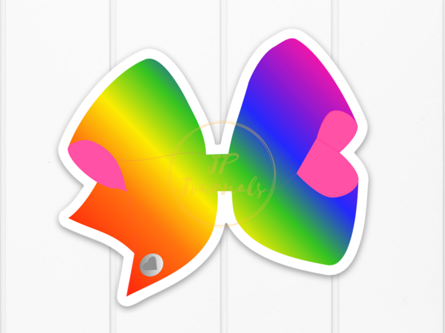 Rainbow Bow Sticker Gift