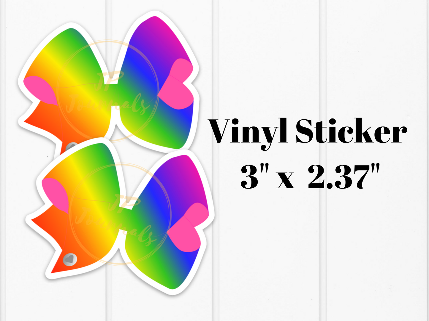 Rainbow Bow Sticker Gift