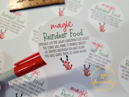 Magic Reindeer Food Label Stickers, Magic Reindeer Food DIY Kit Sticker Labels, Magic Reindeer Food Poem