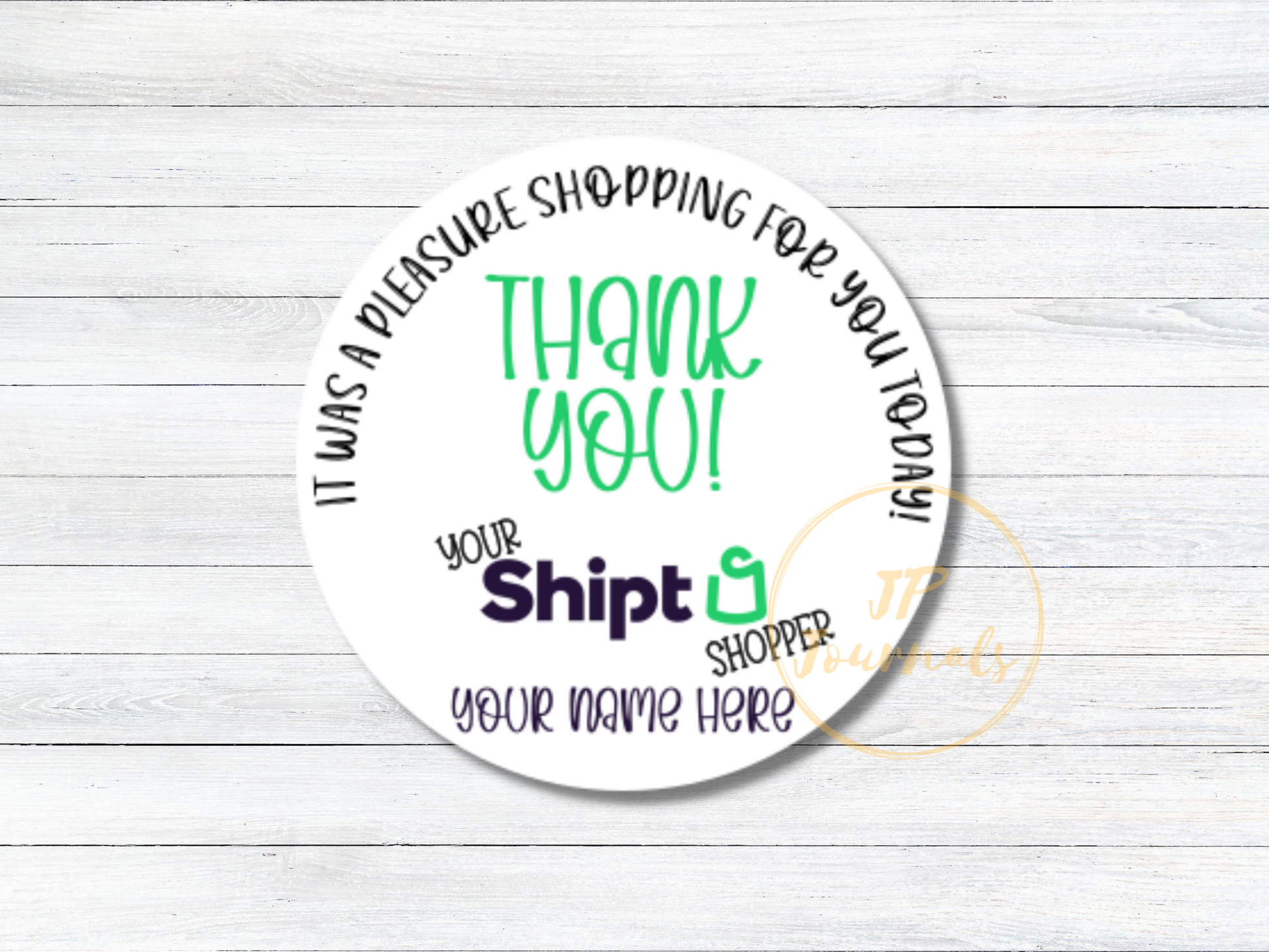 Shipt Shopper Customer Thank You Stickers