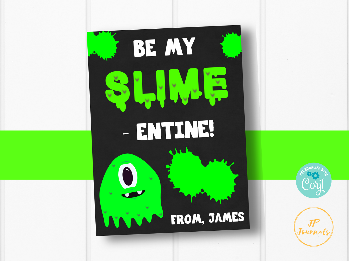 Slime Valentine Printable- Edit Online Print at Hom