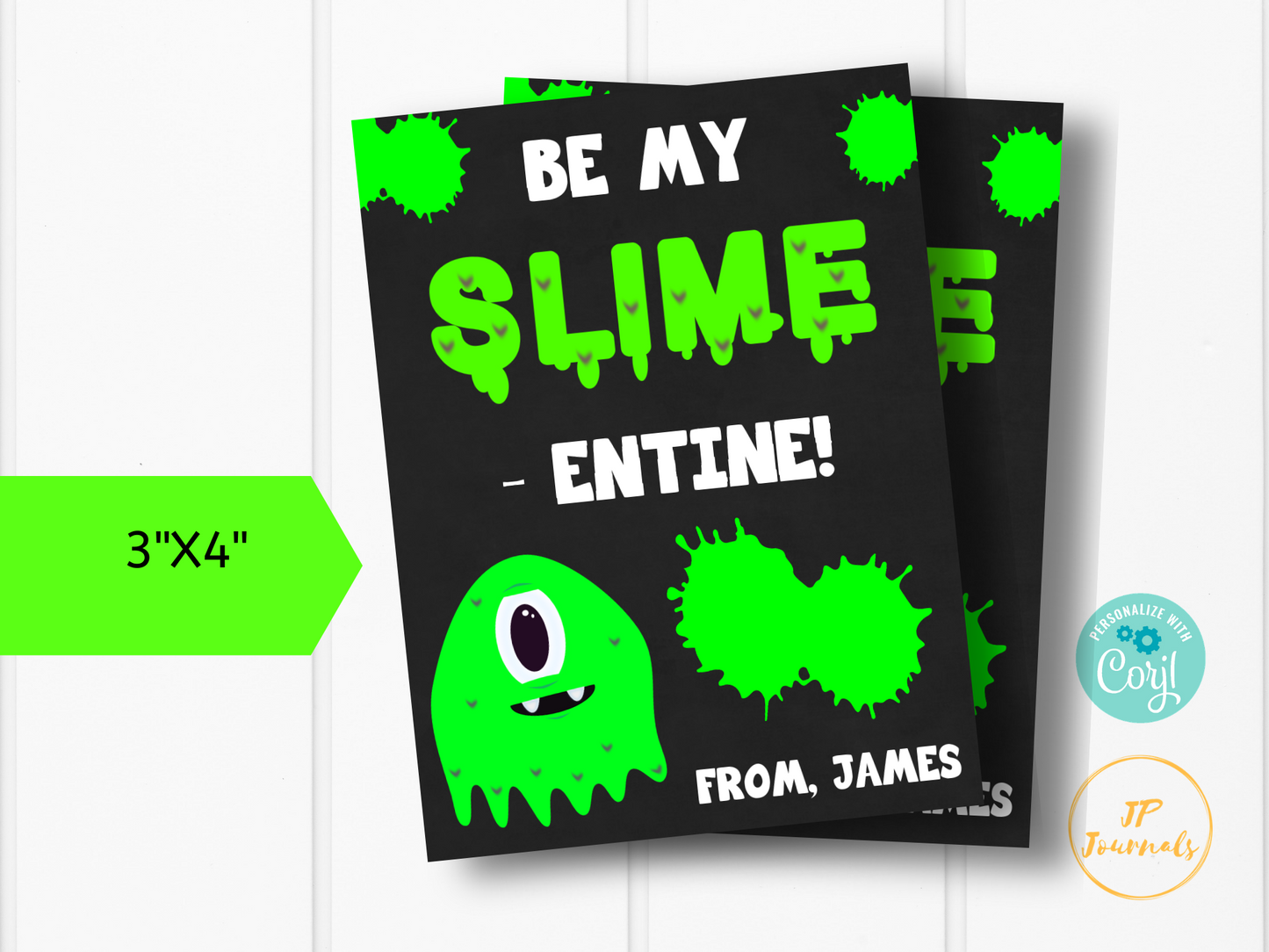 Slime Valentine Printable- Edit Online Print at Hom
