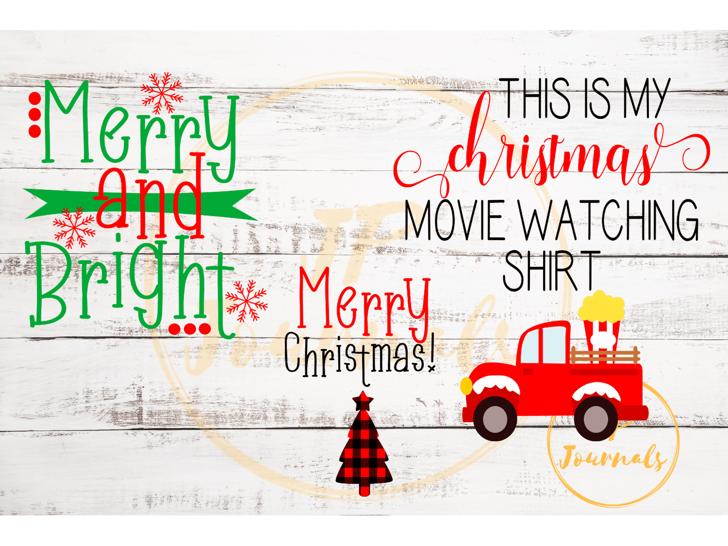 Christmas SVG Bundle 2, Merry and Bright, Christmas Movie Red Truck, Merry Christmas
