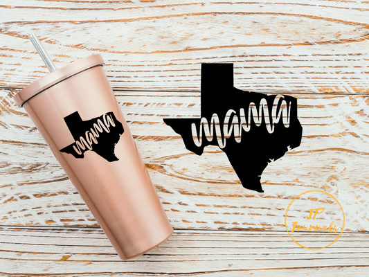 Texas Mama Vinyl Decal Sticker for Water Bottles, Cups, Tumblers and More