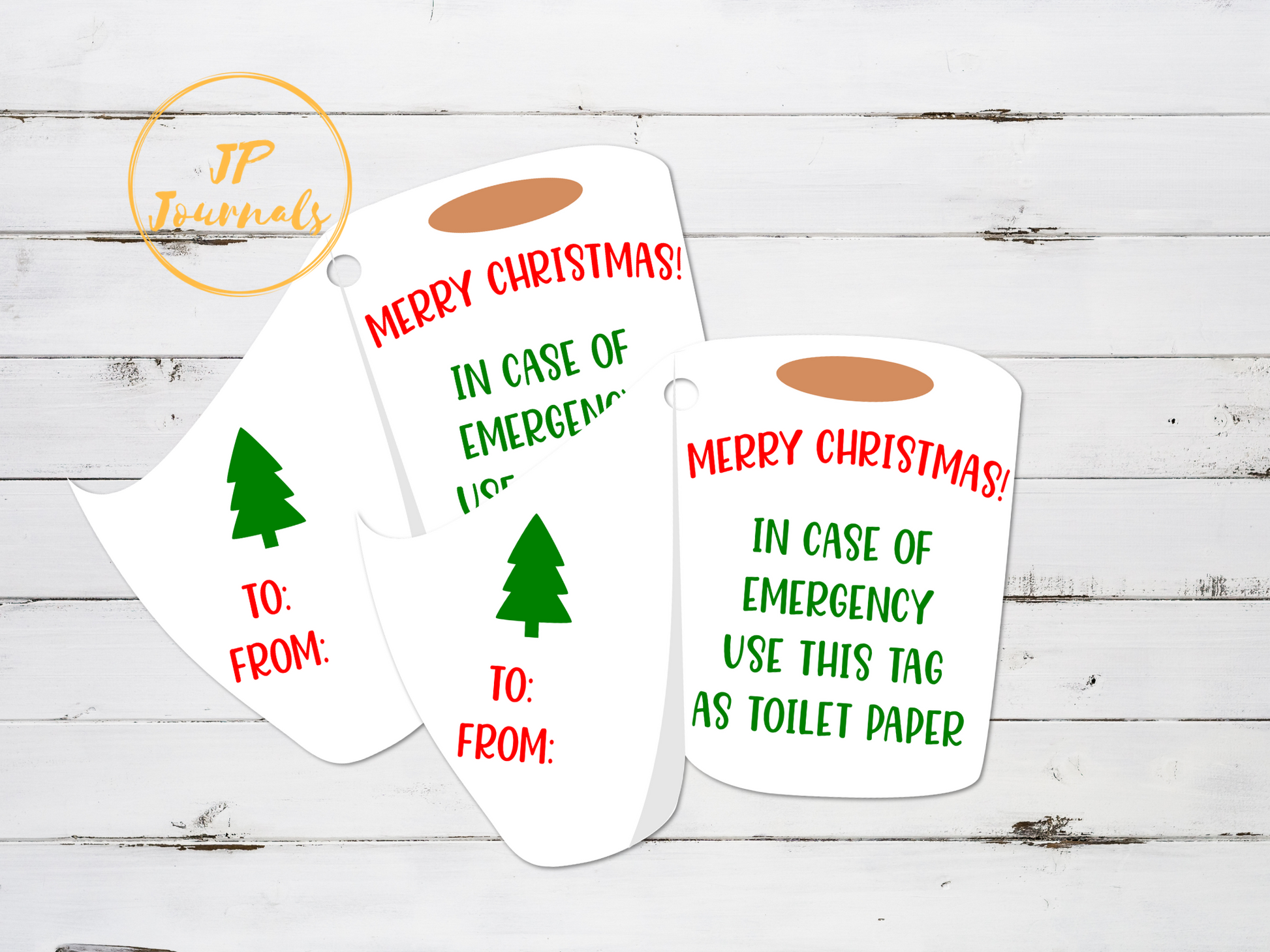 Funny Merry Christmas Gift Tags, Toilet Paper Gift Tags for Christmas Gifts, Quarantine Christmas Gift Tag