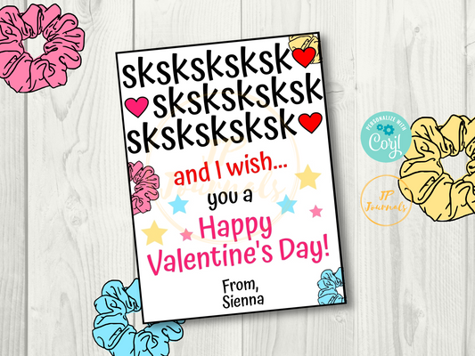 VSCO Girl Printable Valentine's Day Cards
