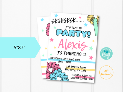 VSCO Girl Birthday Party Invitation Template - Edit Online Print at Home
