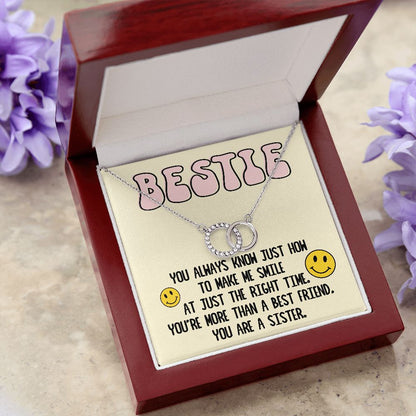 Retro Gift for Besties, Best Friend Vintage Themed Gift Necklace