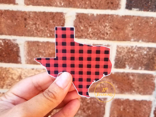 Buffalo Plaid Texas Sticker Decal