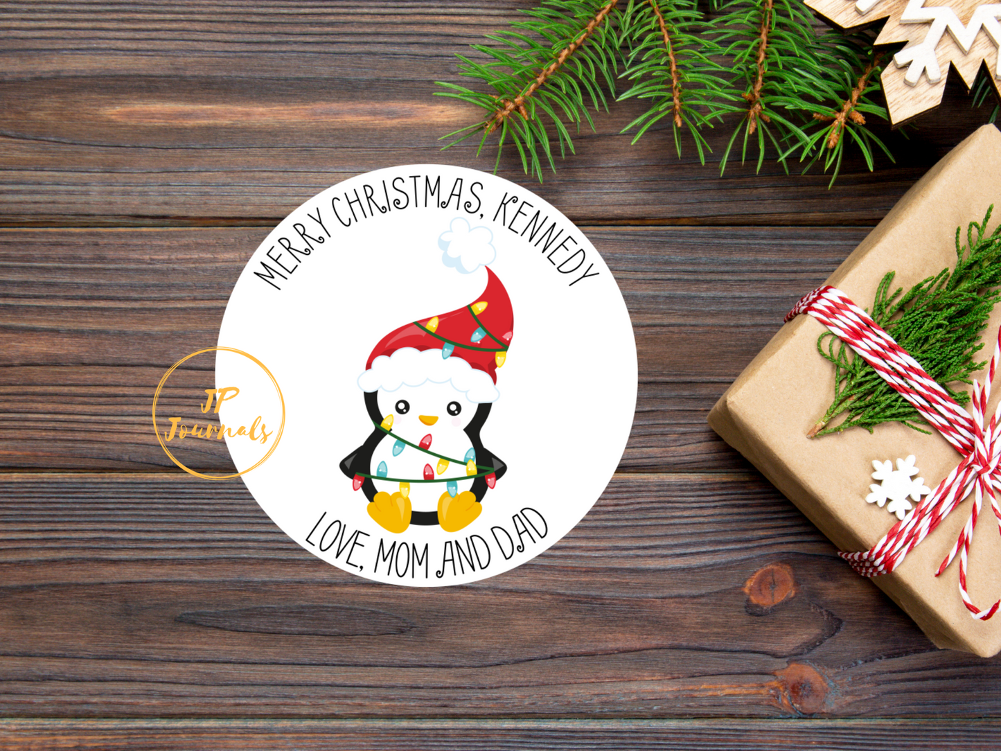 Personalized Christmas Gift Stickers, Custom Christmas Present Stickers