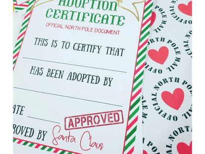 Elf Adoption Certificate (Printed)