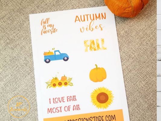 Fall Planner Stickers, Fall Stickers, Autumn Stickers, Cute Fall Sticker Set