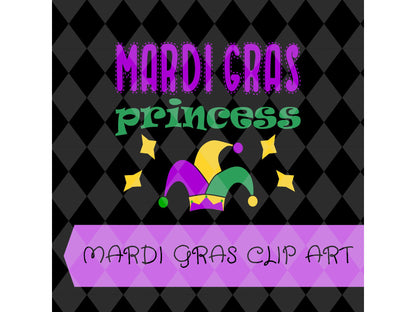 Mardi Gras Clip Art - PNG Files Instant Download - Make Your Own Shirts and Mardi Gras Party Decor! Fun for Mardi Gras Parties and Parades!
