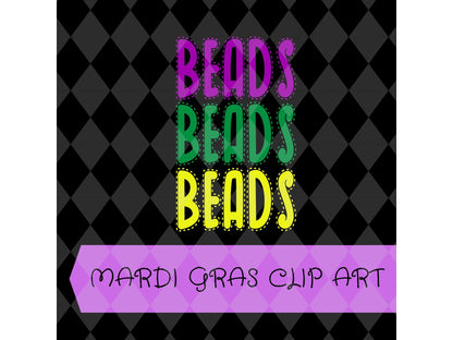 Mardi Gras Clip Art - PNG Files Instant Download - Make Your Own Shirts and Mardi Gras Party Decor! Fun for Mardi Gras Parties and Parades!