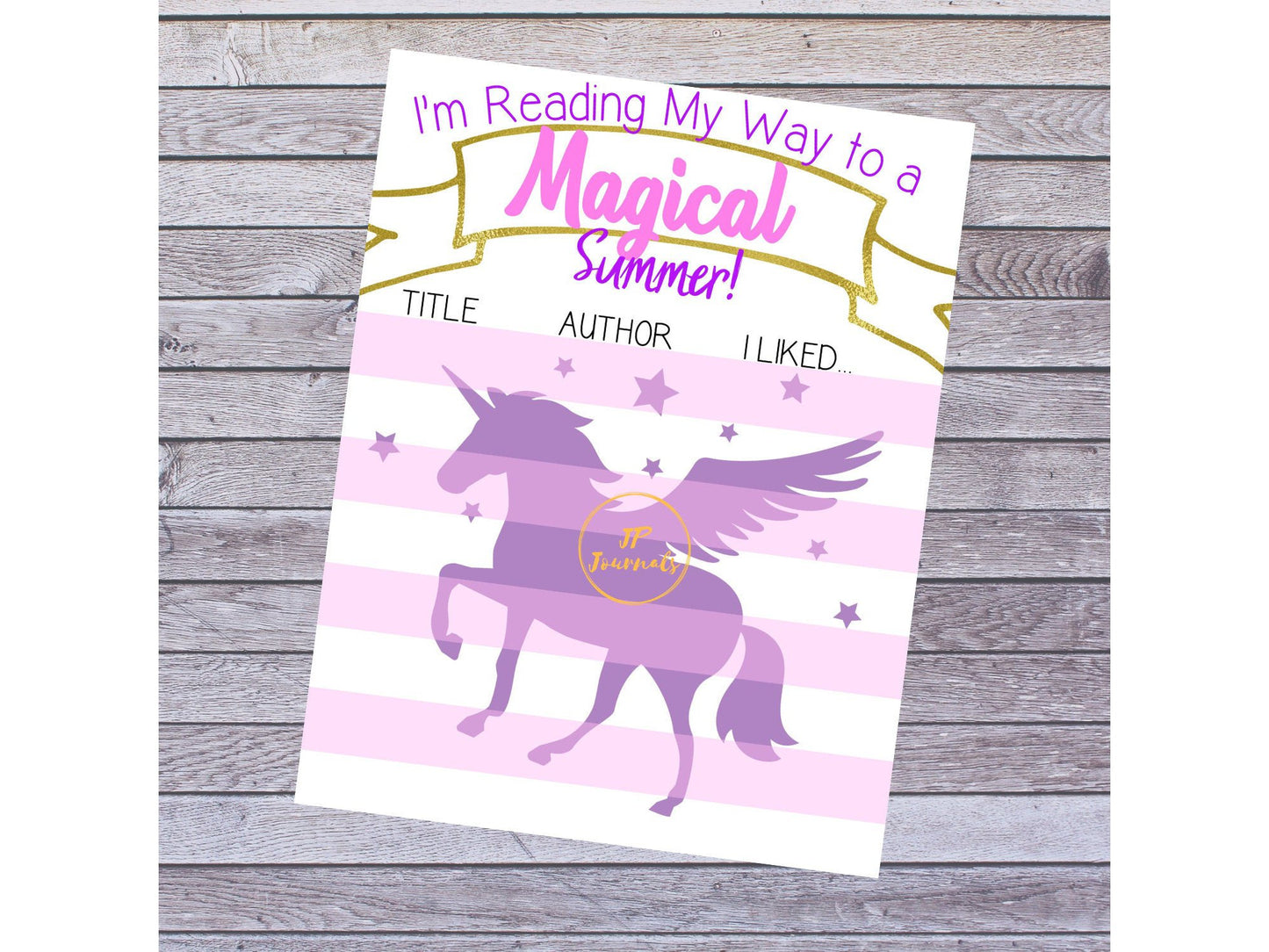 Printable Summer Reading Log - Magical Unicorn Reading Log for Girls - PDF - Fun Summer Reading Activity for Kids - Printable PDF