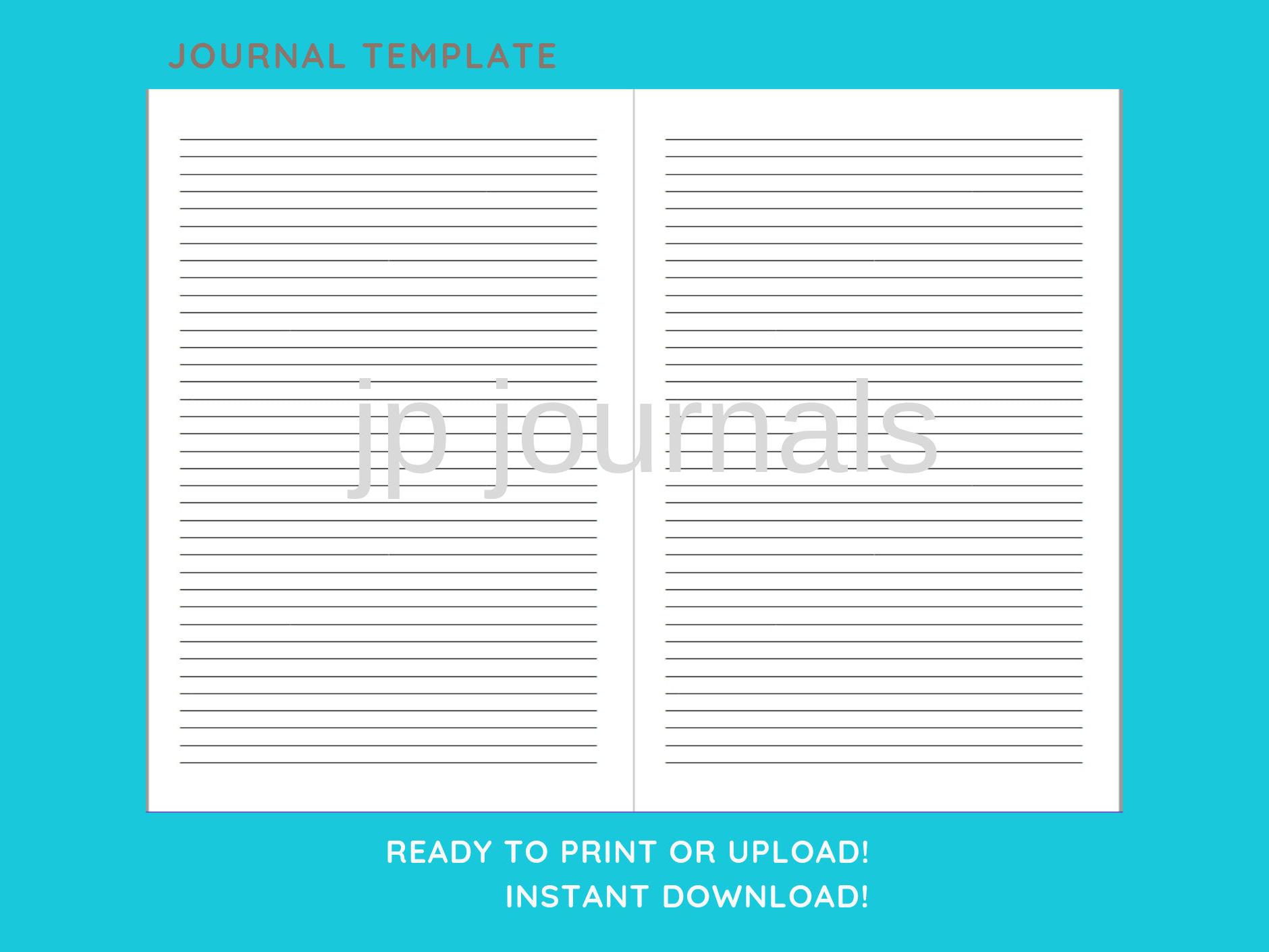 KDP Kindle Direct Publishing Ready To Upload Blank Journal Template 6"x9"