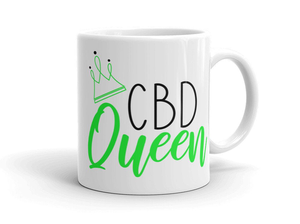 CBD Queen - CBD Oil Enthusiast Gift Coffee Mug - CBD Oil Business Marketing Hemp