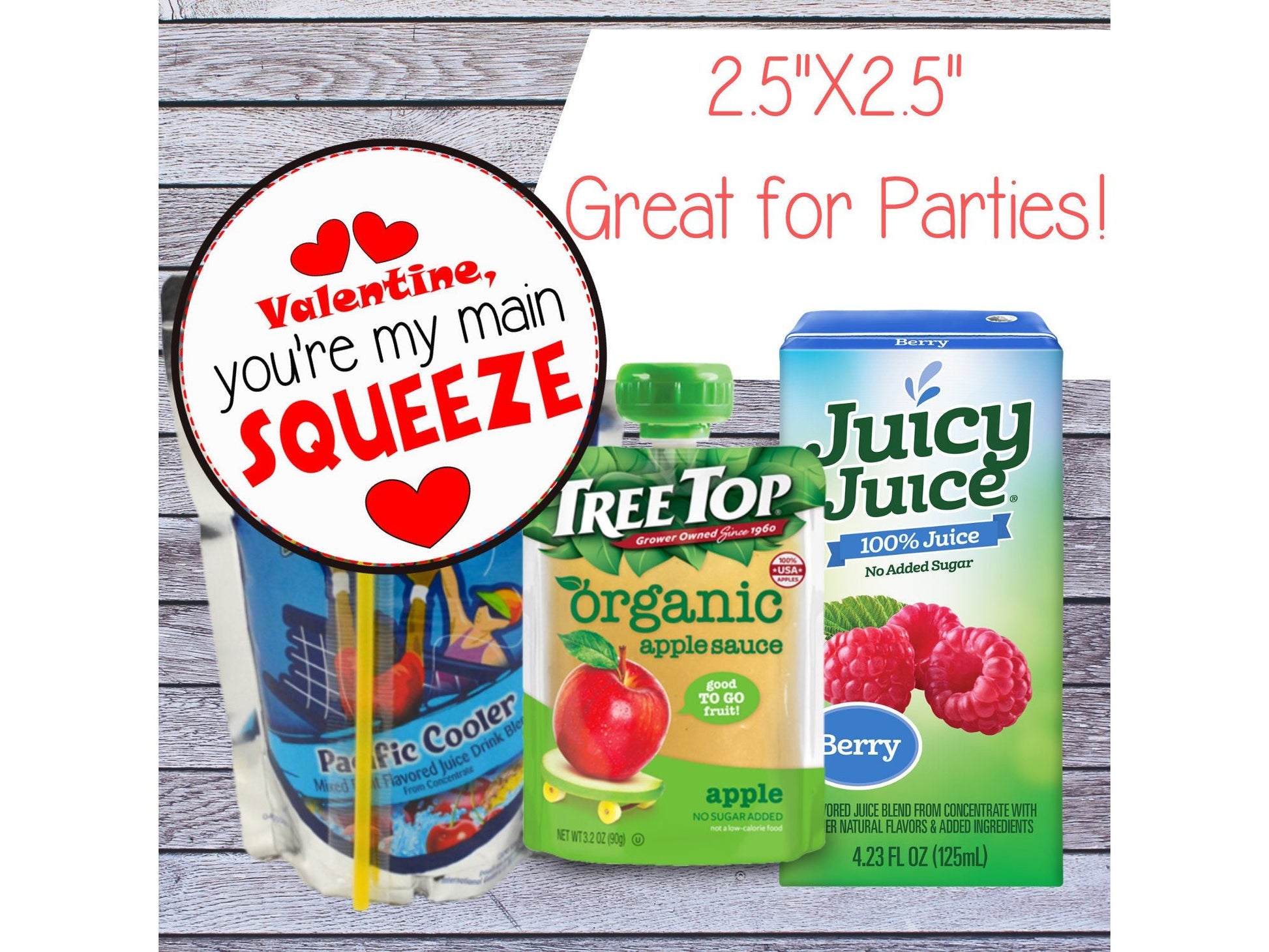 Valentine's Day DIY Printable Treat Label Tags - Valentine You're My Main Squeeze 