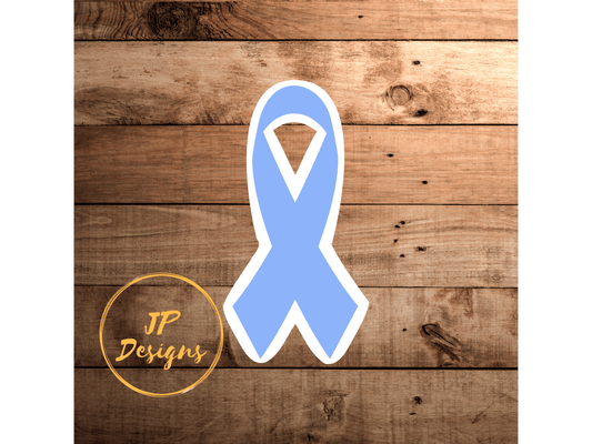 Light Blue Awareness Ribbon Sticker for Diabetes Awareness, Prostate Cancer, Thyroid Disease, Addiction Recovery, Pro Choice