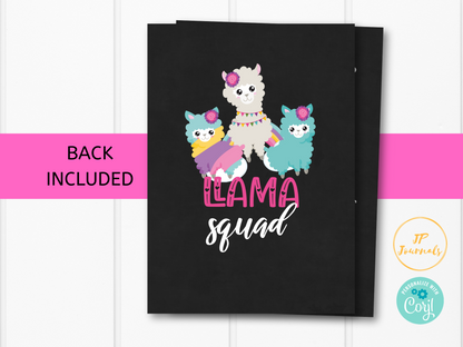 Llama Birthday Party Invitation Template - Llama Squad Whole Llama Fun - Fiesta Alpaca - Pink Purple Floral Spring Cute Invite for Girls