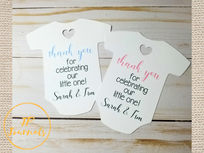 Custom Baby Shower Thank You Tags, Baby Bodysuit Tags, Thank You For Celebrating