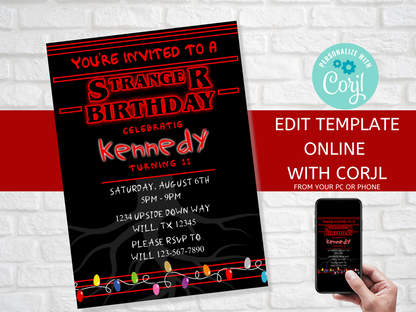 Stanger Birthday Party Invitation Template