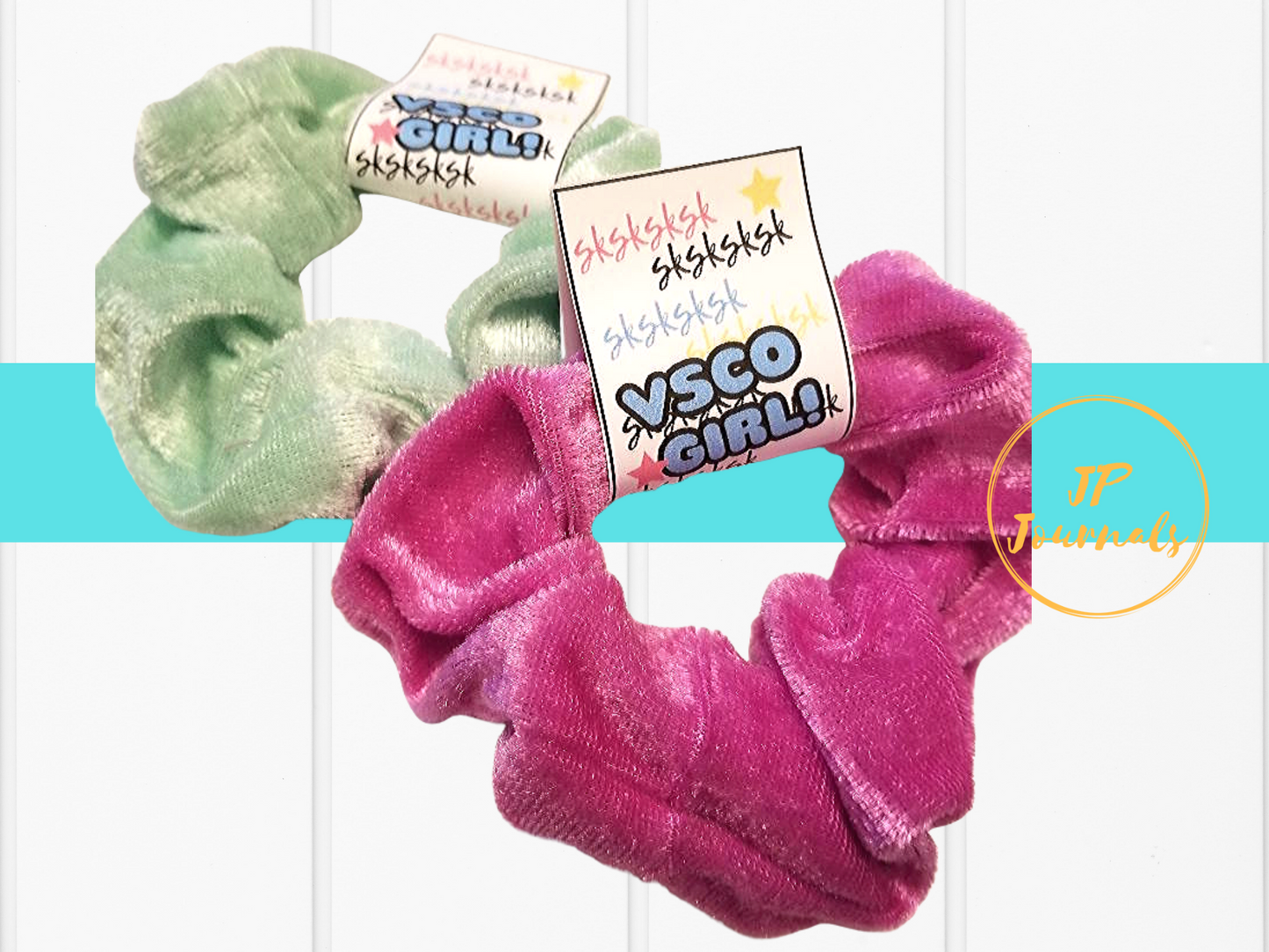 Printable VSCO Girl Scrunchie Holder Label - VSCO Birthday Party Favor
