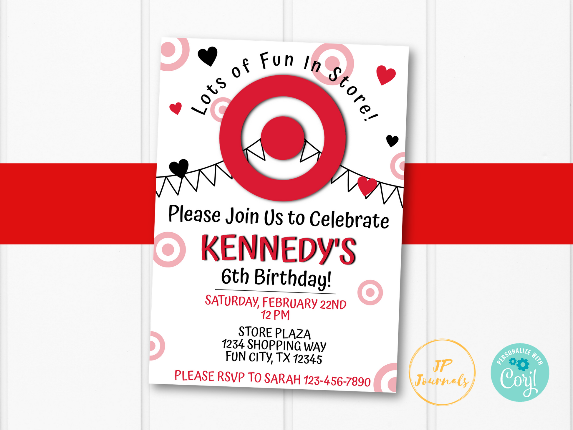 Target Birthday Party Invitation Template - Store Party Invite for Girls