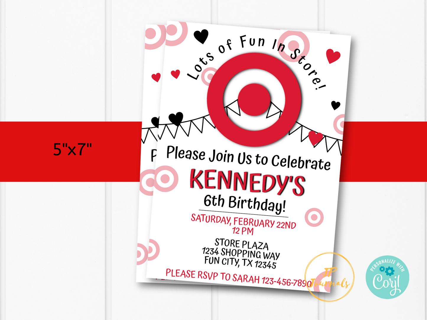 Target Birthday Party Invitation Template - Store Party Invite for Girls - Edit & Print - Printable