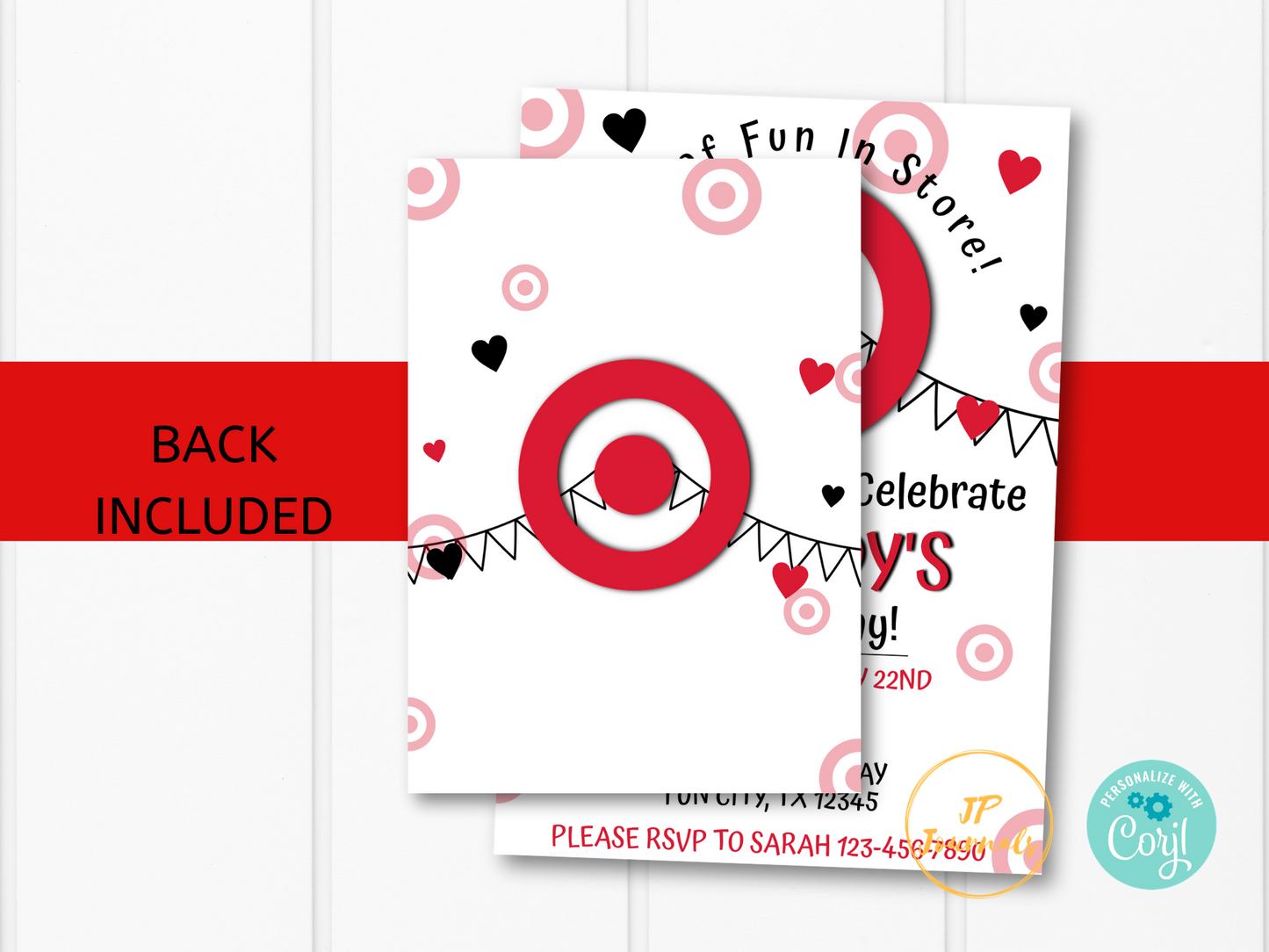 Target Birthday Party Invitation Template - Store Party Invite for Girls - Edit & Print - Printable
